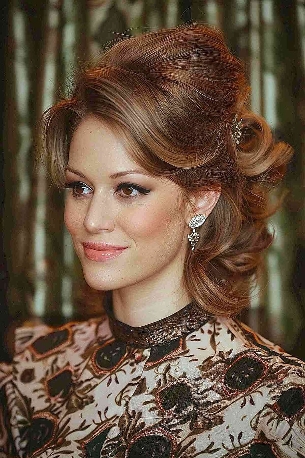 Medium Brown Collarbone Layers With Soft Curls — Classy Vintage Hairstyles
