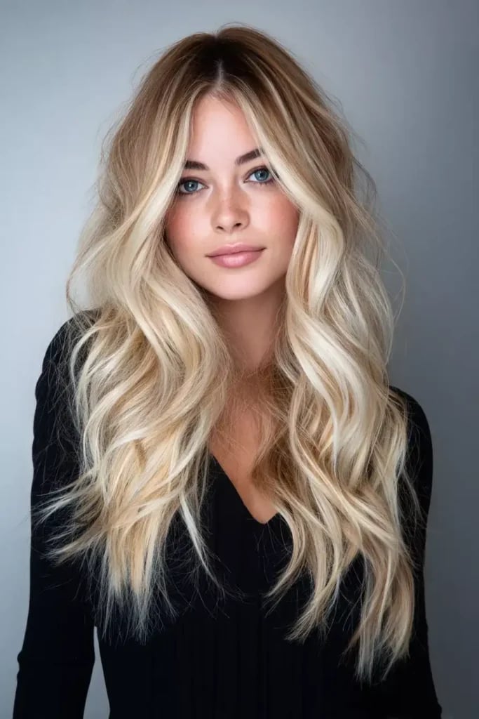 Mid-Back Ash Blonde With Root Shadow — Classy Volumizing Hair