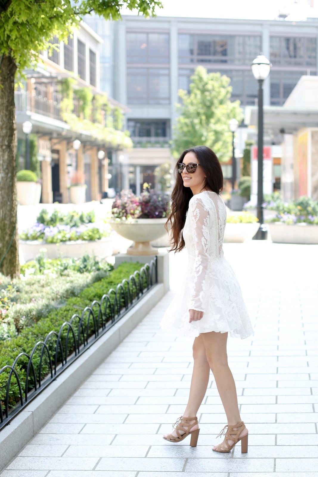 A White Lace Long Sleeve Dress A White Lace Long Sleeve Dress — Classy White Outfits