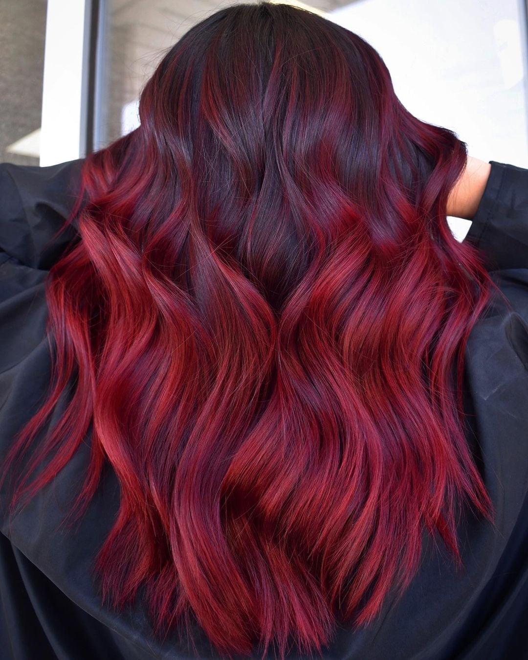 Dark Base To Burgundy Ombre — Classy Wine Red Hair