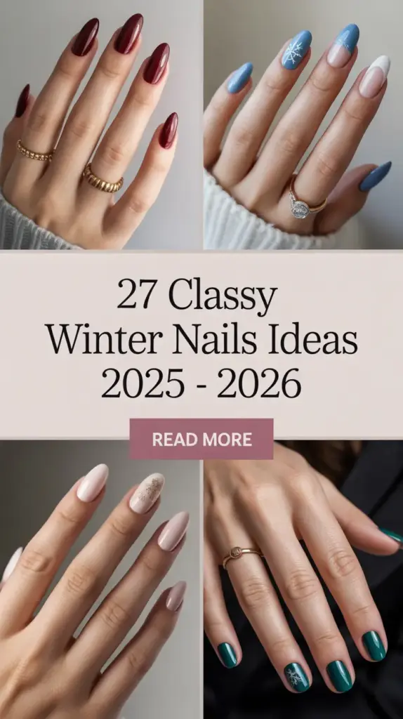 Classy Winter Nails Ideas 2025–2026: Elegant, Simple & Chic Manicure Trends to Try This Season