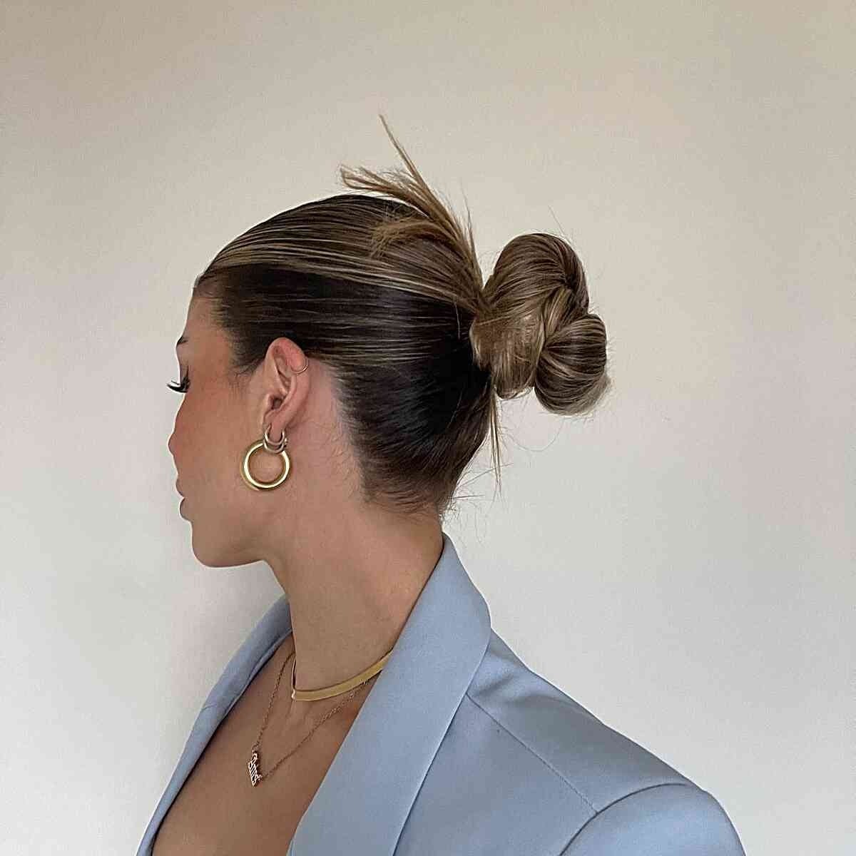 Textured Twisted Bun With Face-Framing Strands — Classy Y2K Updo