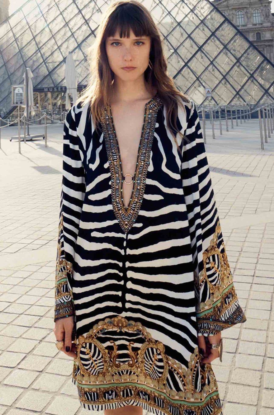 Black and White Zebra Print Kaftan Dress Black and White Zebra Print Kaftan Dress — Classy Zoo Outfits