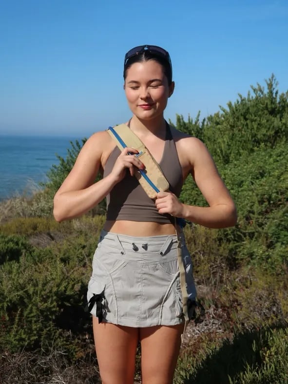 Cargo Skirt and Tank Top with Hiking Boots — Cute Hiking Outfit Inspo