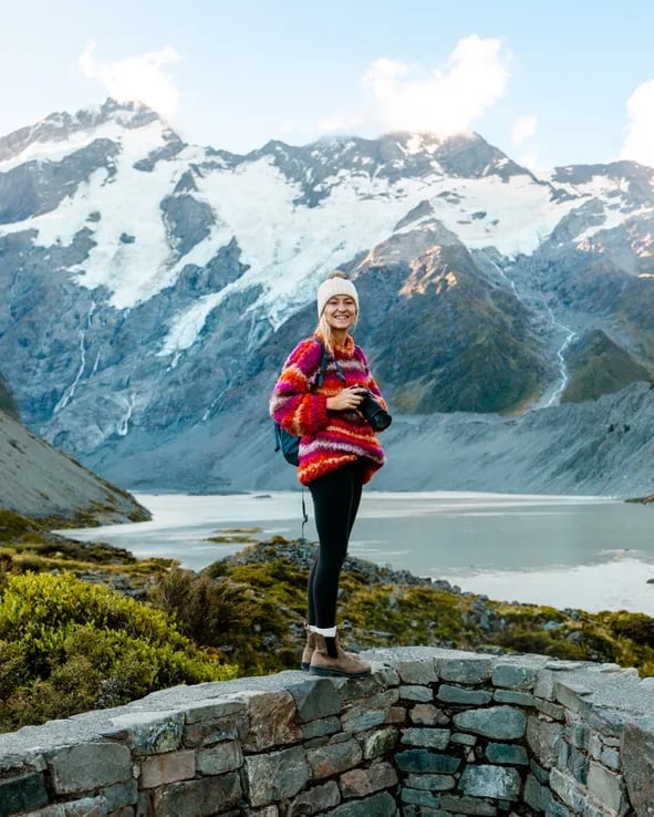 Vibrant Knit Sweater and Leggings for an Active Day — Cute Hiking Outfit Inspo