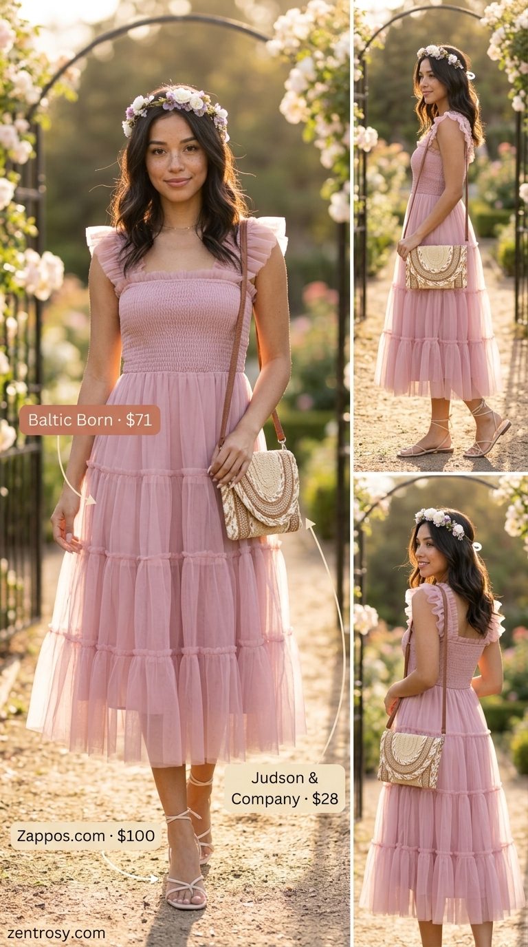 Cute summer festival outfits for women 2026: Whispering Willow Dance lavender boho midi dress.