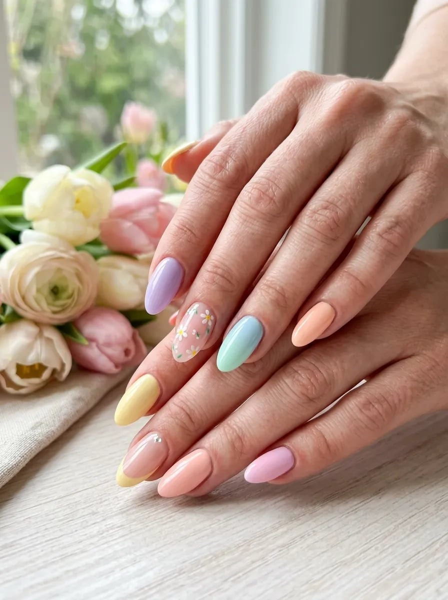 Short Square Sheer Pink with Hanging Heart Charms Short Square Sheer Pink with Hanging Heart Charms — Cute Trendy Nails
