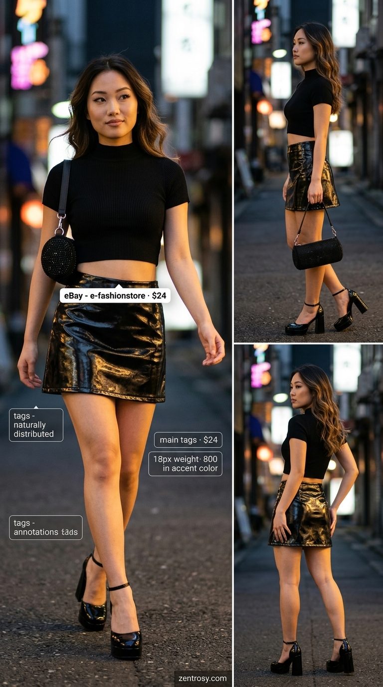 Y2K Club Kid 2026: Bold Party Style Cute Y2K summer outfit: Abstract print matching set, platform heels, rhinestone bag for bold clubbing.