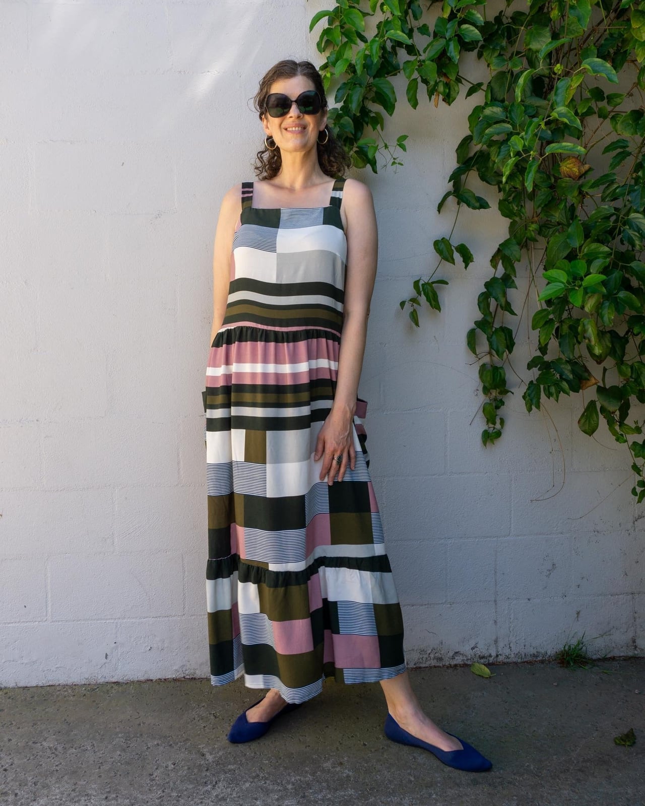 Multicolor Geometric Print Tiered Maxi Dress Multicolor Geometric Print Tiered Maxi Dress — DIY Dress Designs