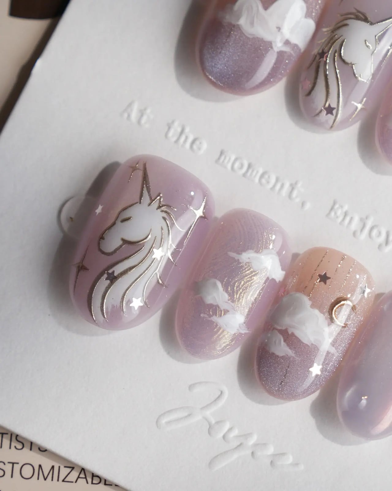 Ethereal Unicorn Head Oval Nails Ethereal Unicorn Head Oval Nails — Easy Unicorn Nails