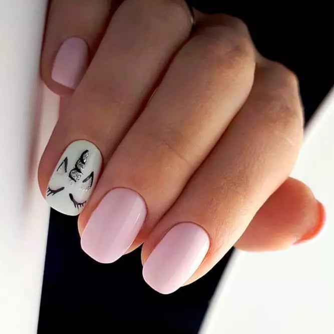 Unicorn Eye Mint Green Oval Nails Unicorn Eye Mint Green Oval Nails — Easy Unicorn Nails
