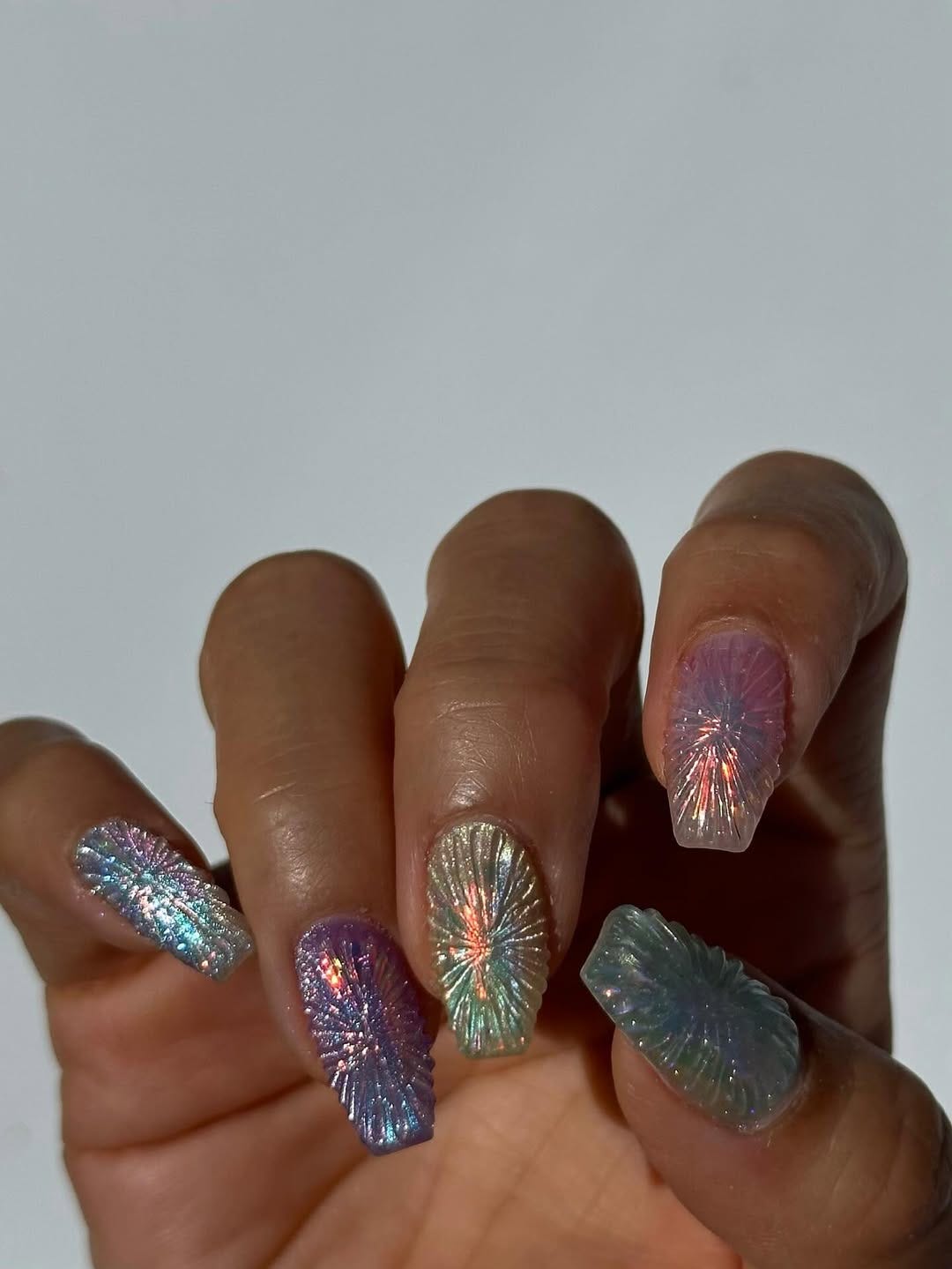 3D Radial Pattern Coffin Nails 3D Radial Pattern Coffin Nails — Easy Unicorn Nails