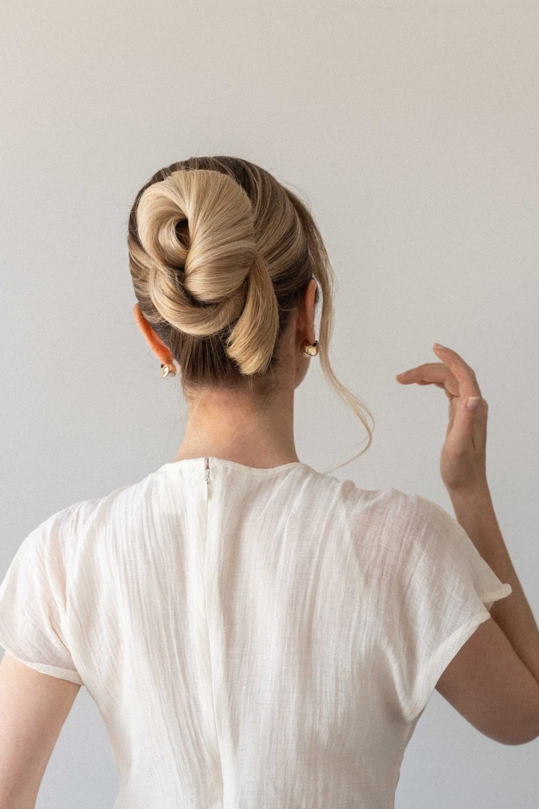 Blonde Twisted Low Bun With Volume — Elegant Updo Inspo