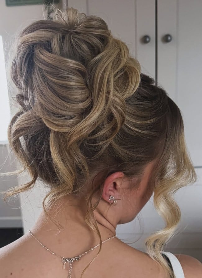 Voluminous Textured High Updo Bun — Elegant Updo Inspo