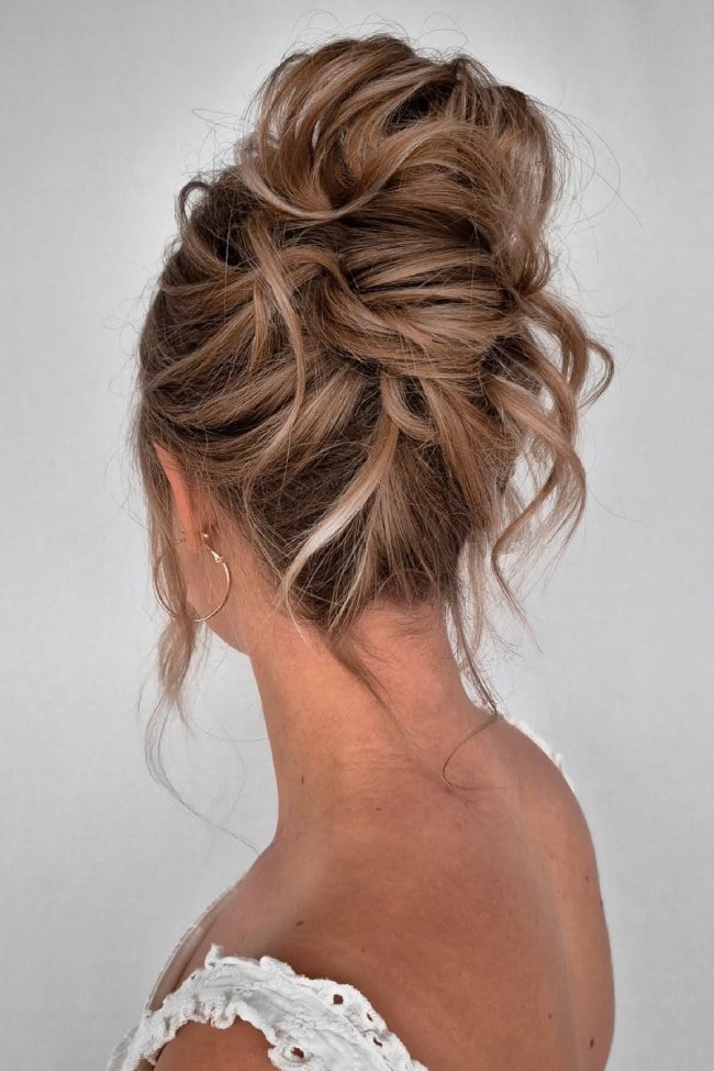 Textured Messy Bun Updo — Elegant Updo Inspo