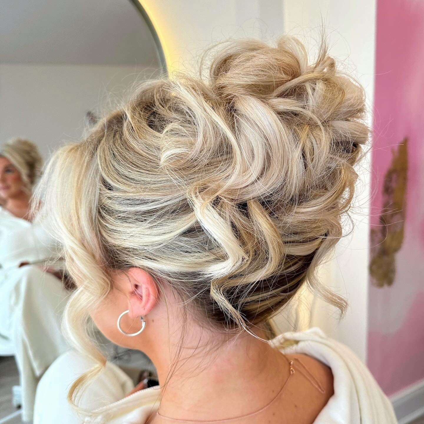 Blonde Updo With Loose Curls — Elegant Updo Inspo