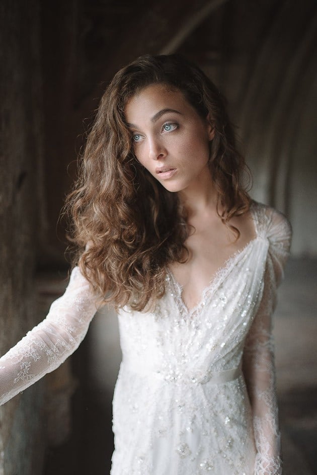 White Sequined Lace Dress with Long Sleeves — Ethereal Dress Ideas