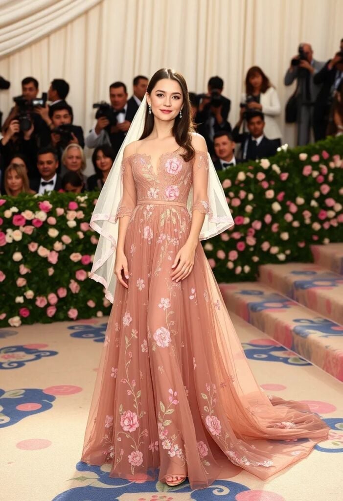 Blush Pink Embroidered Off-the-Shoulder Dress — Ethereal Dress Ideas
