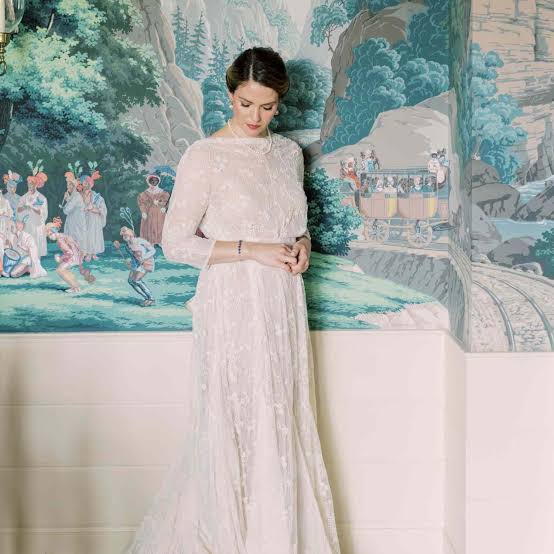 Ivory Lace A-Line Dress with Sheer Skirt — Ethereal Dress Ideas