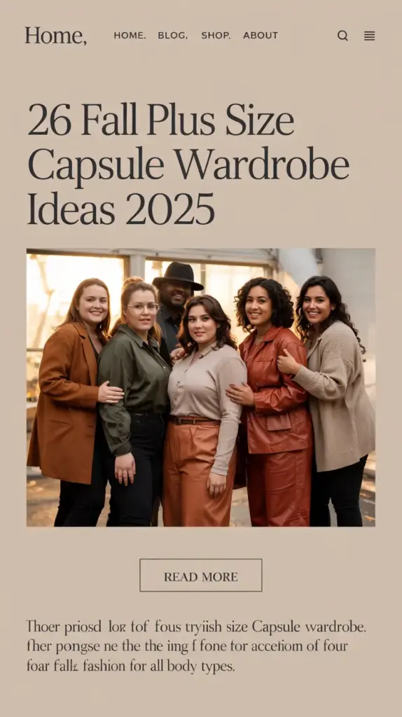 Best Fall Plus Size Capsule Wardrobe Ideas 2025 for Stylish & Practical Looks