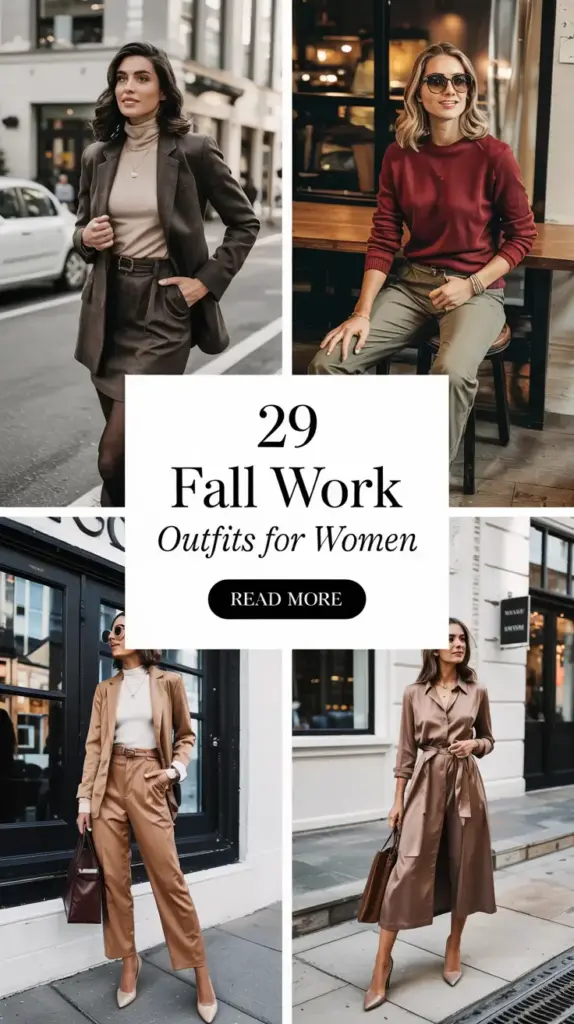 Fall Work Outfits for Women 2025 – Business & Casual Looks