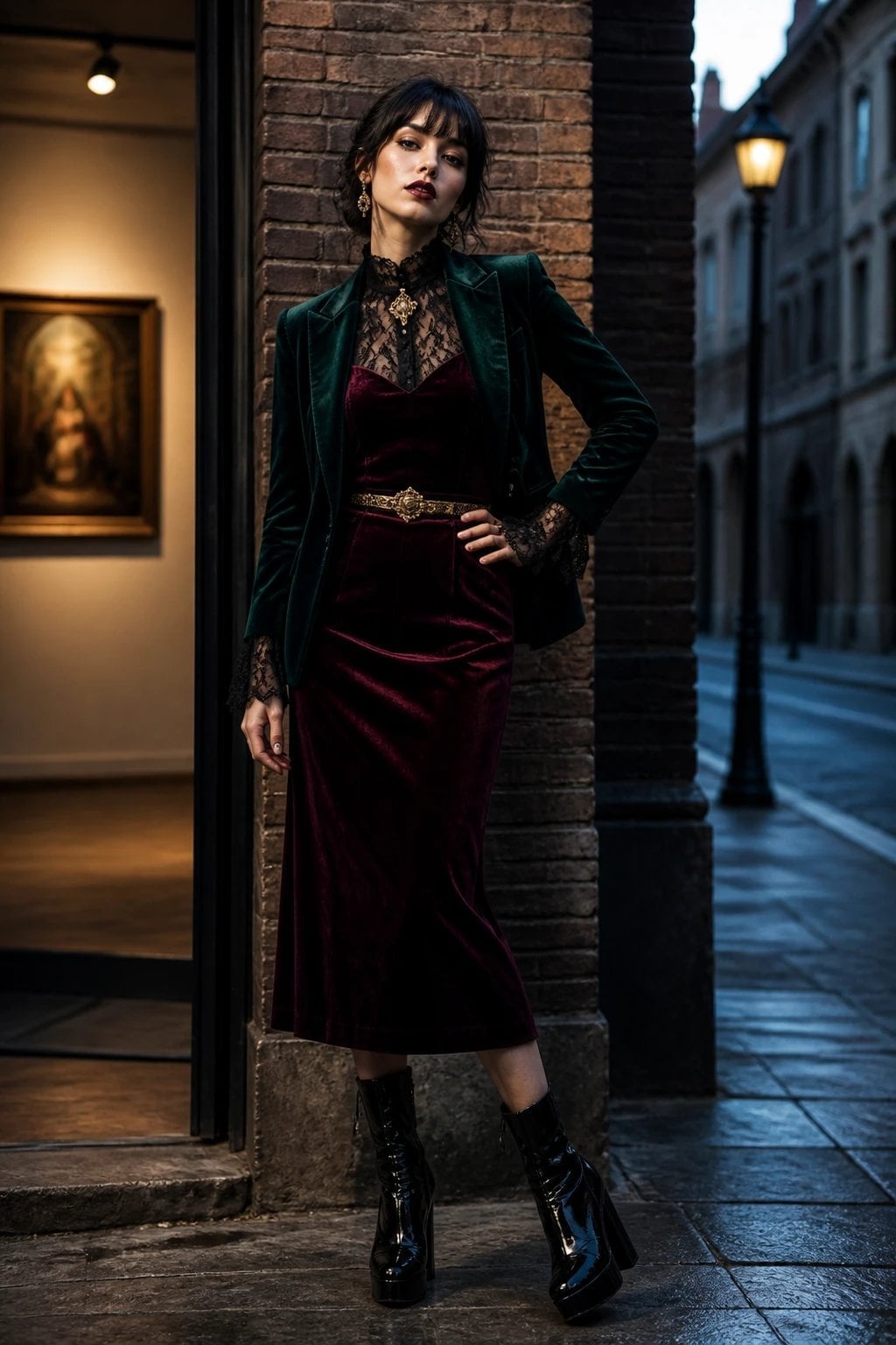 Dramatic Hooded Cape and Lace Dress Dramatic Hooded Cape and Lace Dress — Goth Style Ideas