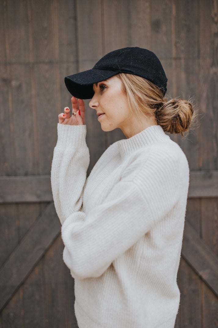 Fine Blonde Hair In A Low Bun Under Cap — Hair Ideas with Hat
