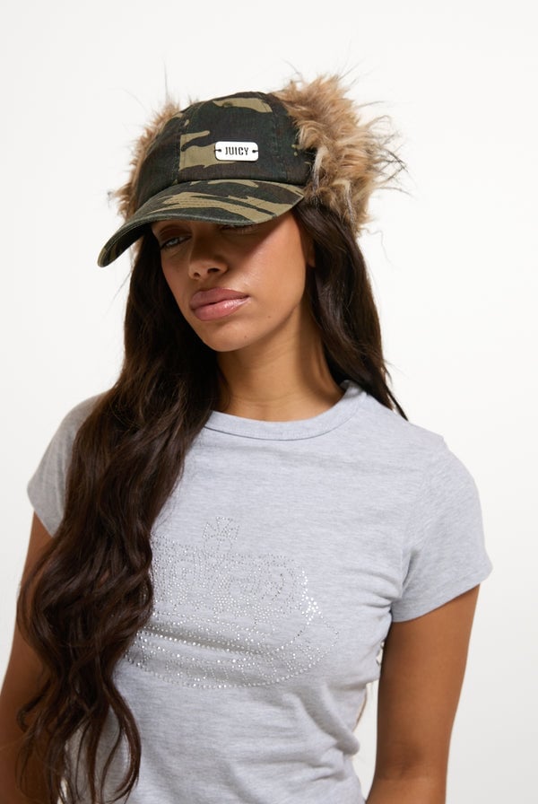 Thick Wavy Hair With Fur-Trimmed Cap — Hair Ideas with Hat