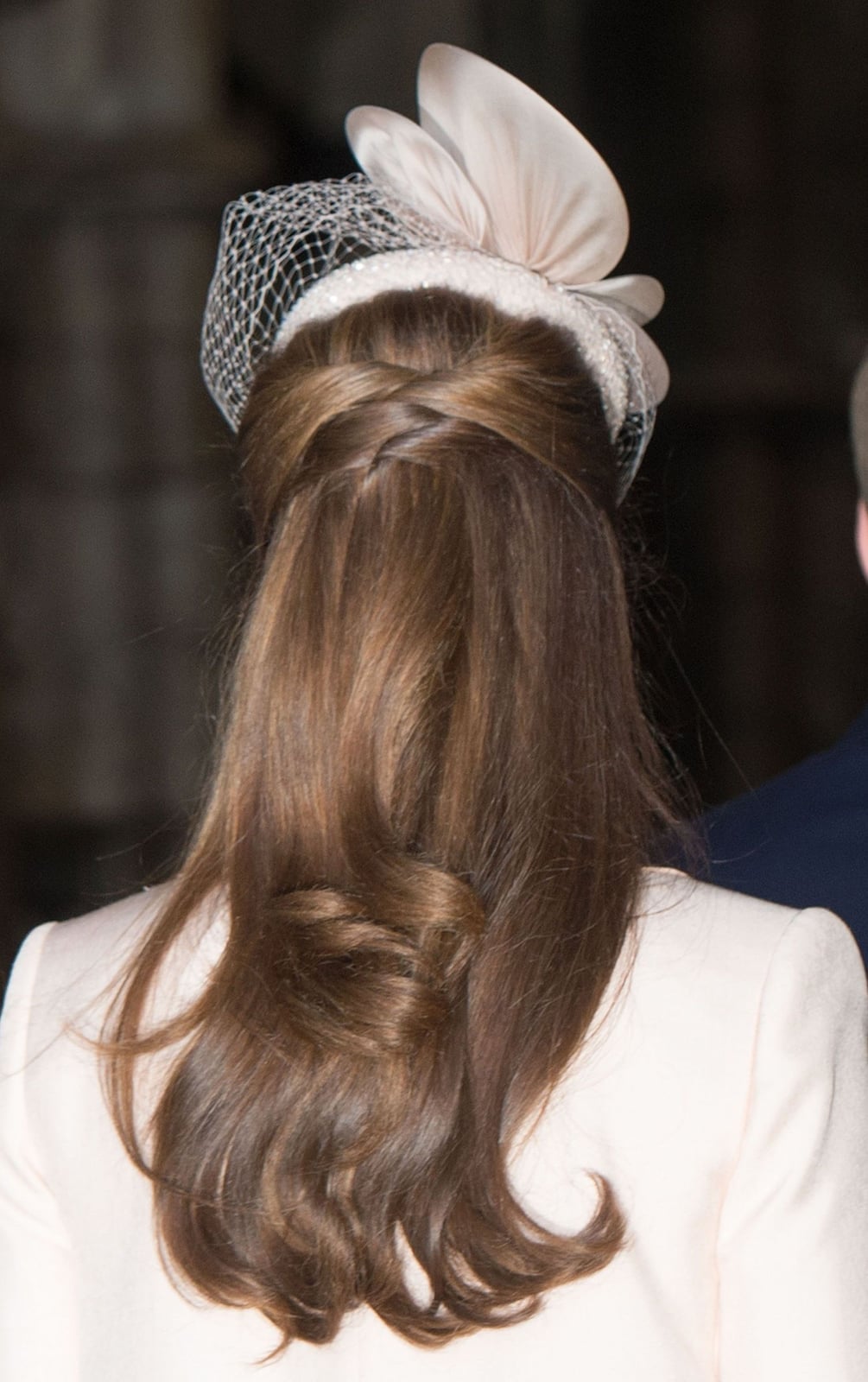 Half-Up Style With Braided Crown And Fascinator — Hair Ideas with Hat