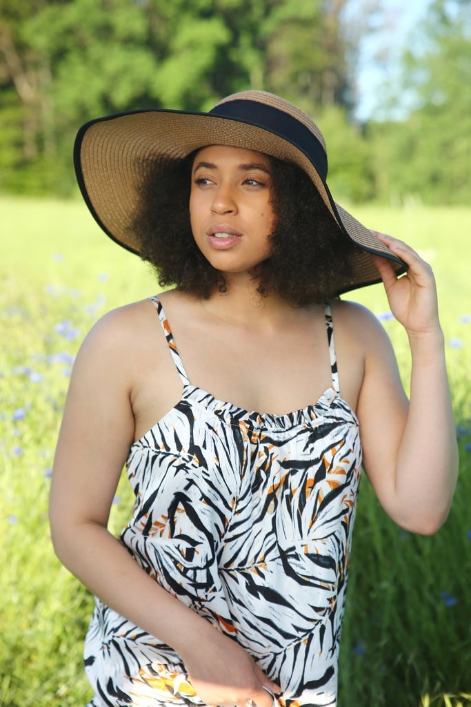 Shoulder-Length Curls With Straw Hat — Hair Ideas with Hat