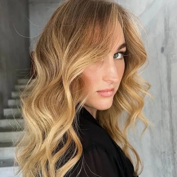 Collarbone Honey Blonde Balayage Blowout — Honey Blonde Hair Inspiration