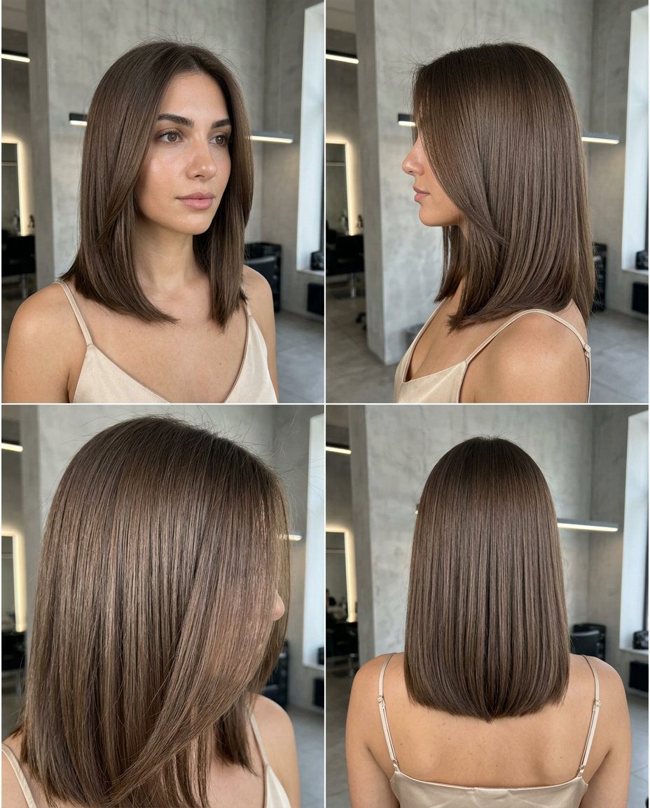 long iced coffee neutral brown with high-gloss finish for summer