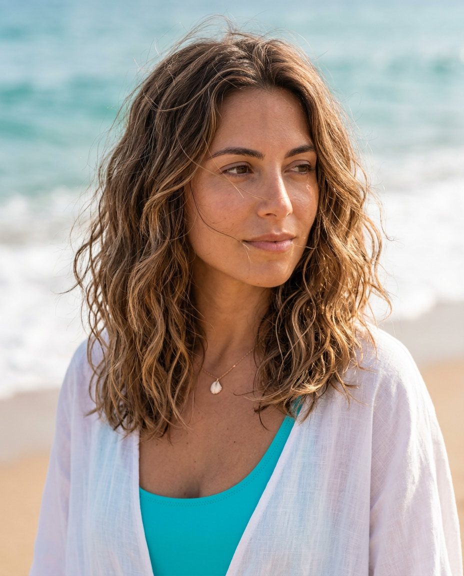 long natural base with lived-in linen blonde sun-kissed waves for summer 2026