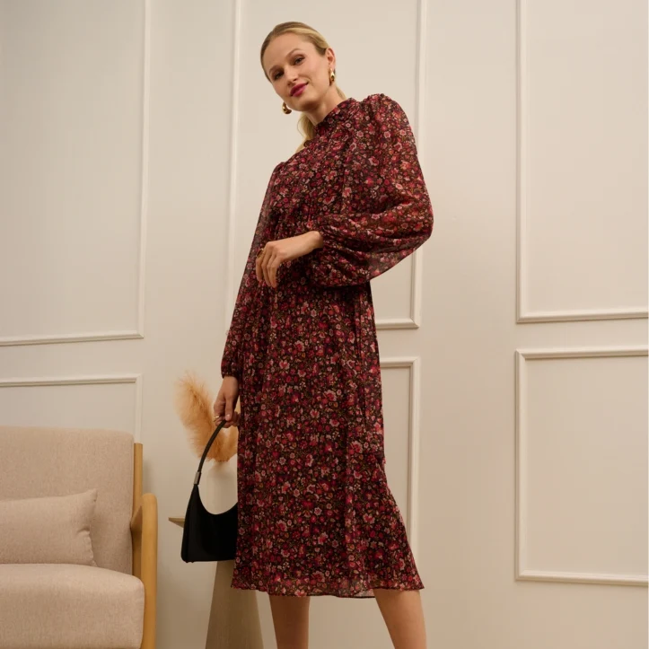 Camel Midi Dress and Cropped Jacket for an Elegant Church Occasion — Winter Church Outfits