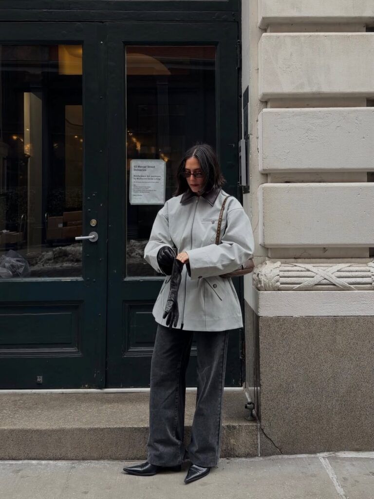 Pointed Black Ankle Boots Outfit Idea — Minimalist Winter Outfits