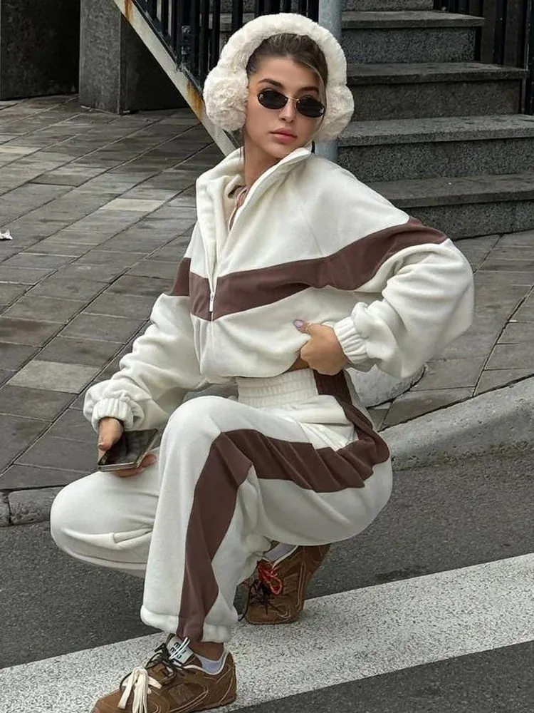 Velour Tracksuit and Earmuffs: Cozy Y2K Winter Outing — Y2K Winter Outfits