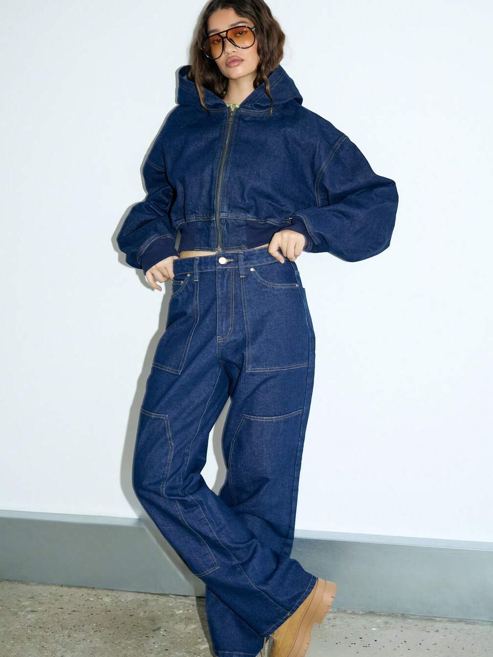 Denim on Denim with Platform Boots: Y2K Street Style — Y2K Winter Outfits