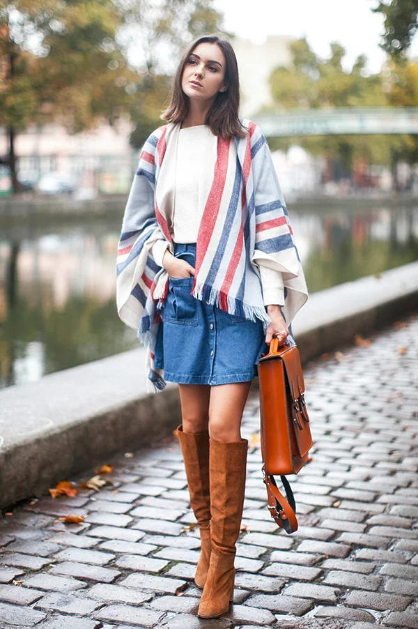 Autumn Casual Style with Tan Suede Knee-High Boots — Suede Boots Outfits