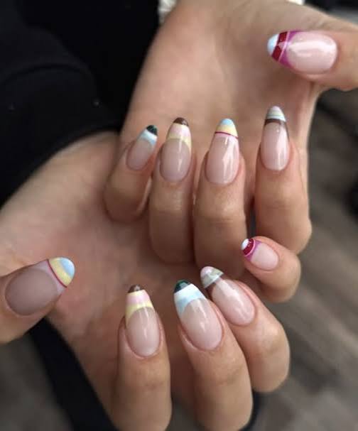 Medium Almond Shape Visual Idea — Winter Gel Nails