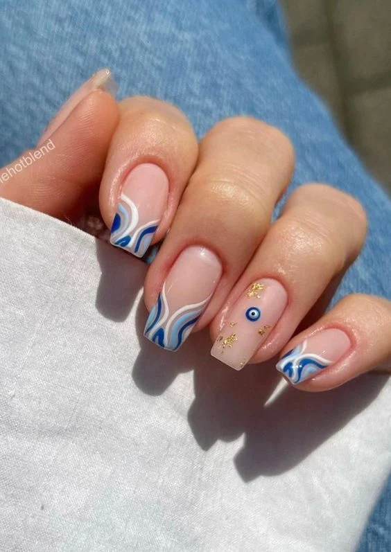 Winter Visual Idea — Winter Square Nails