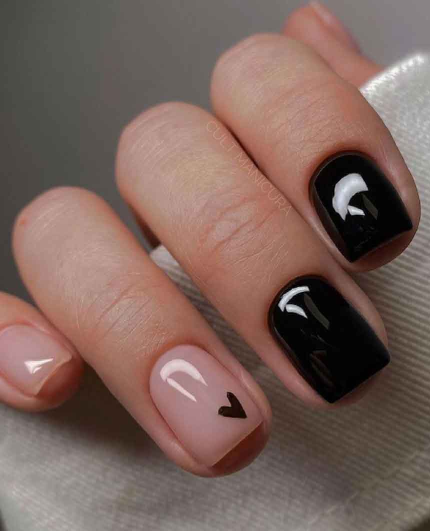High-Gloss Finish On All Nails Visual Idea — Winter Square Nails