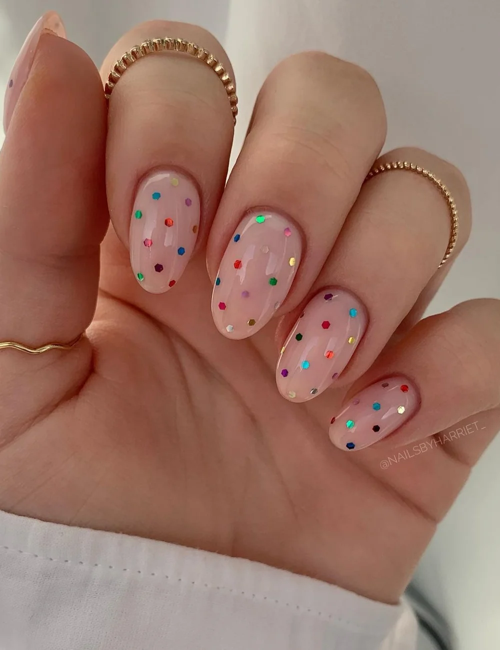 Visual Idea — Winter Round Nails