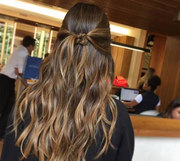 Brunette With Blonde Balayage Visual Idea Brunette With Blonde Balayage Visual Idea — Winter Hair Colors for Brunettes