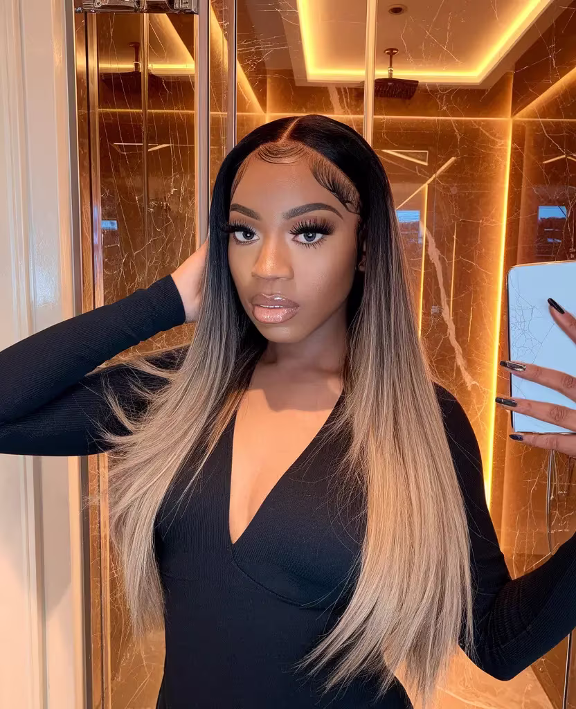 Black to Ash Blonde Balayage Black to Ash Blonde Balayage — Winter Hair Colors for Black Women