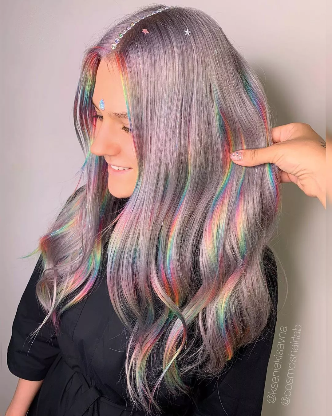 Mid-Back Visual Idea — Winter Ombre Hair