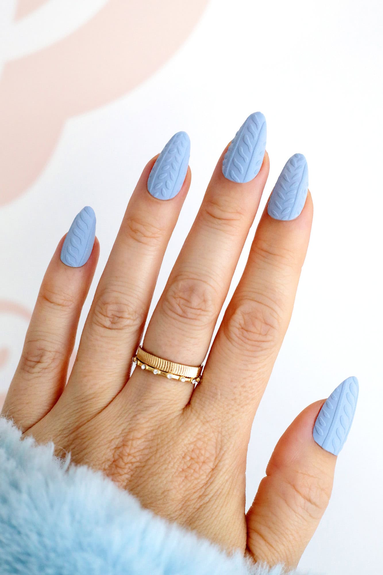 Soft Matte Periwinkle Blue Visual Idea Soft Matte Periwinkle Blue Visual Idea — Sweater Nails
