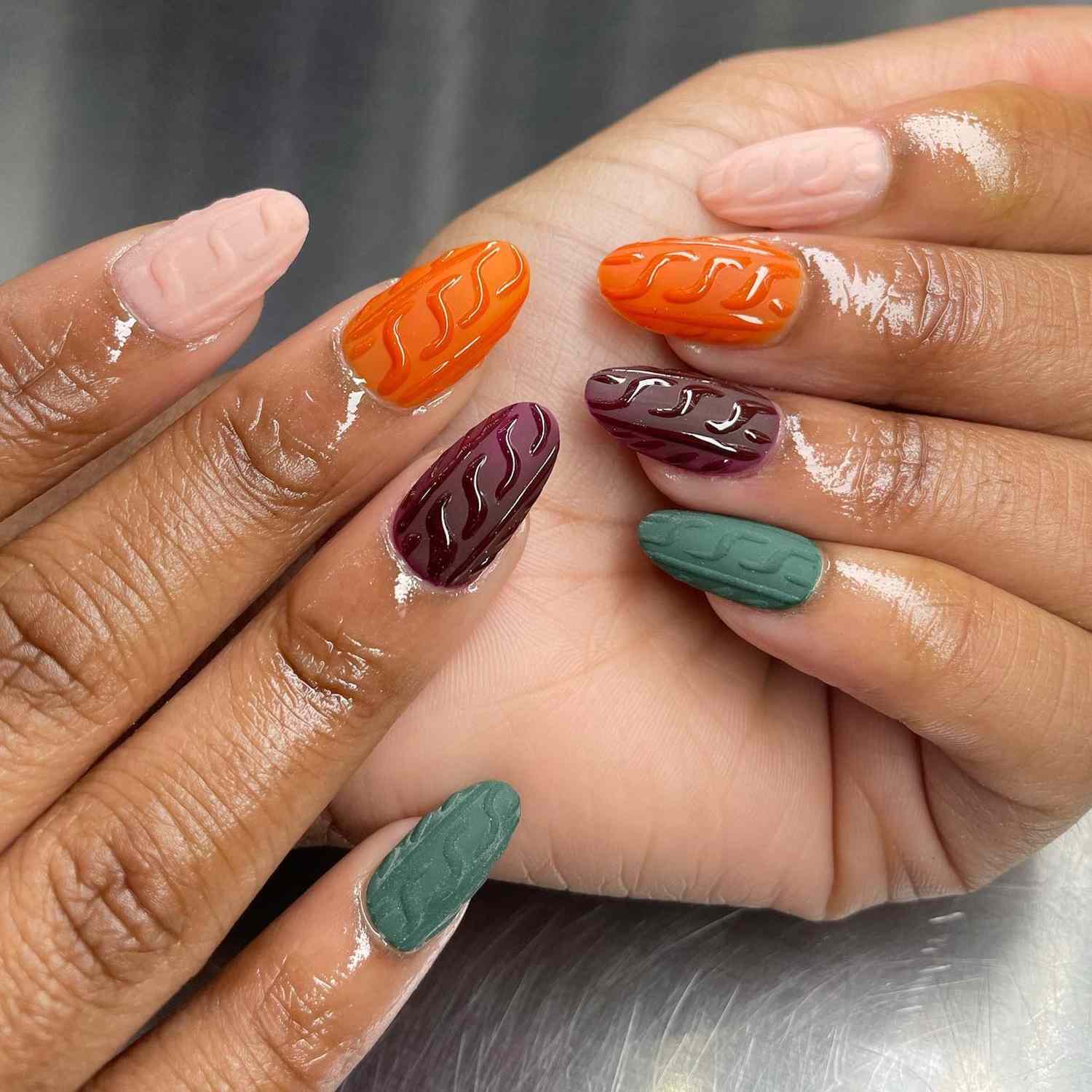 Matte Visual Idea Matte Visual Idea — Sweater Nails