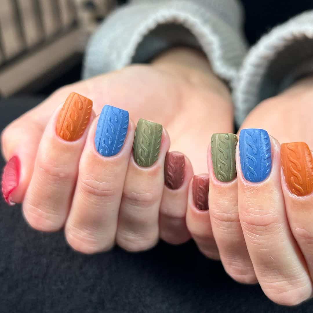 Matte Textured Visual Idea Matte Textured Visual Idea — Sweater Nails