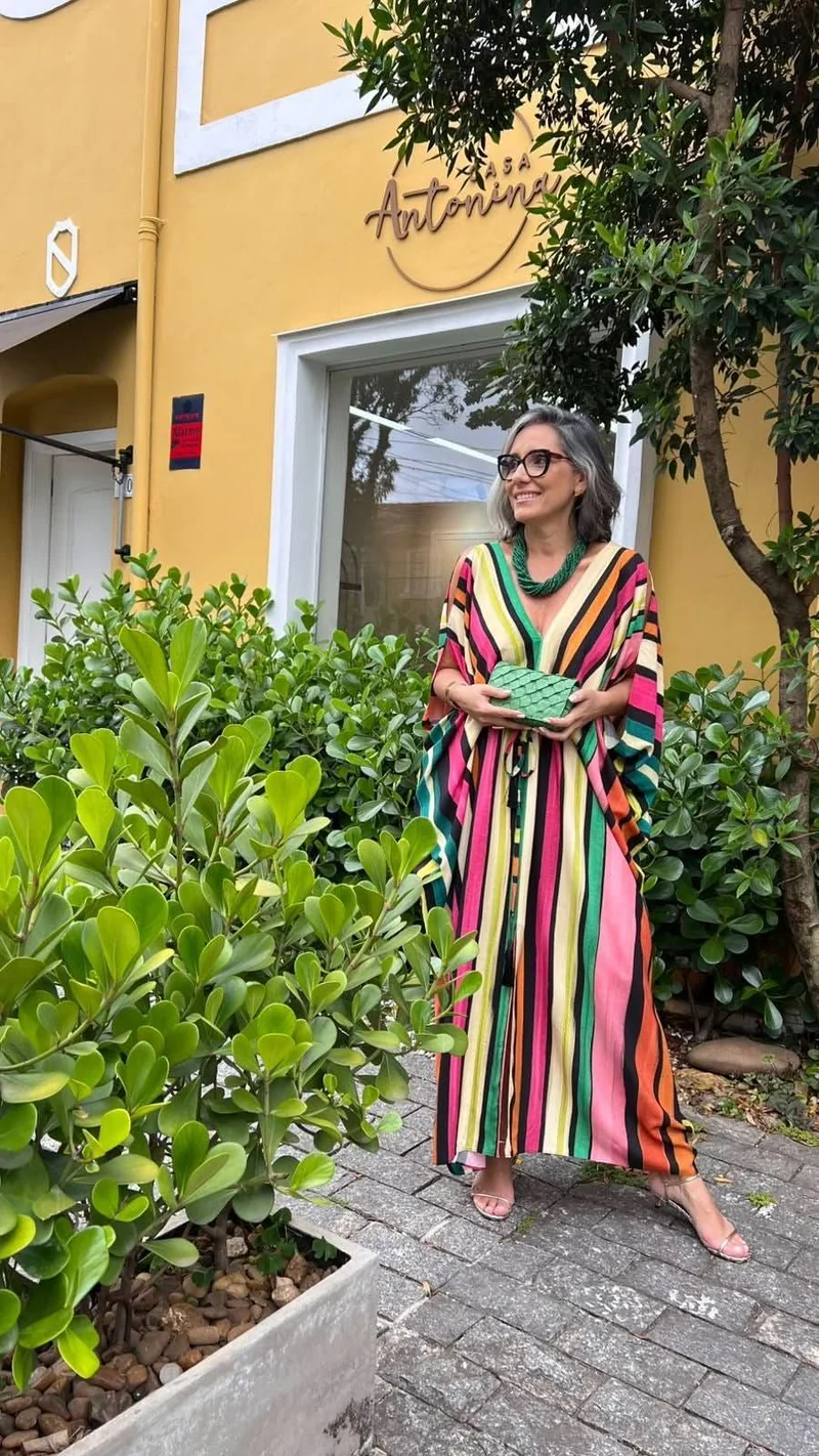 Vibrant Striped Maxi Dress for a Festive Cabin Feel — Cabin Trip Outfits