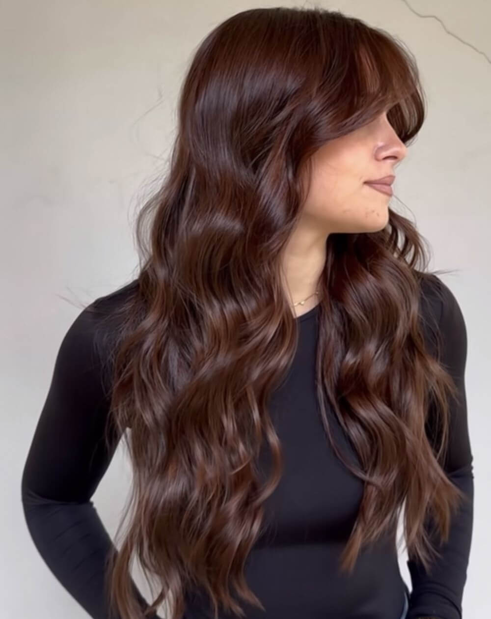 Curtain Bangs Visual Idea Curtain Bangs Visual Idea — Winter Hair Colors for Brown Eyes